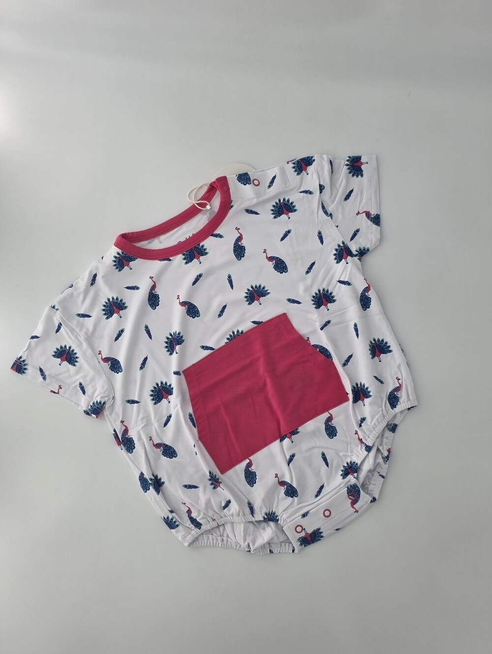Bubble Baby Peacock Short Sleeve Bubble Romper